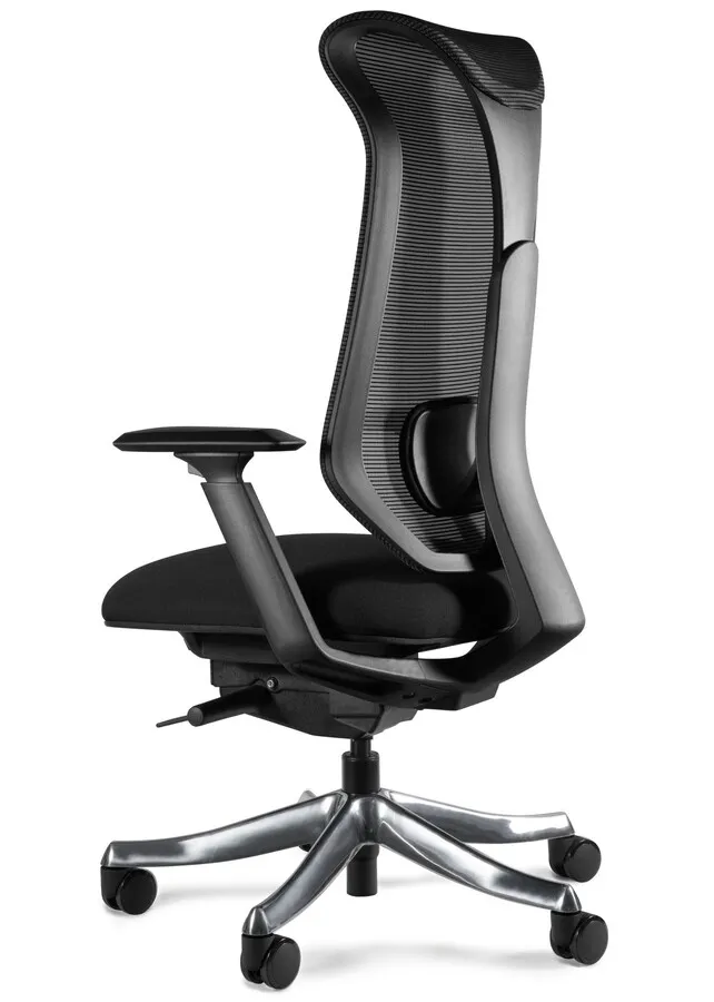 Fotel ergonomiczny FOCUS tkanina/siatka - czarny