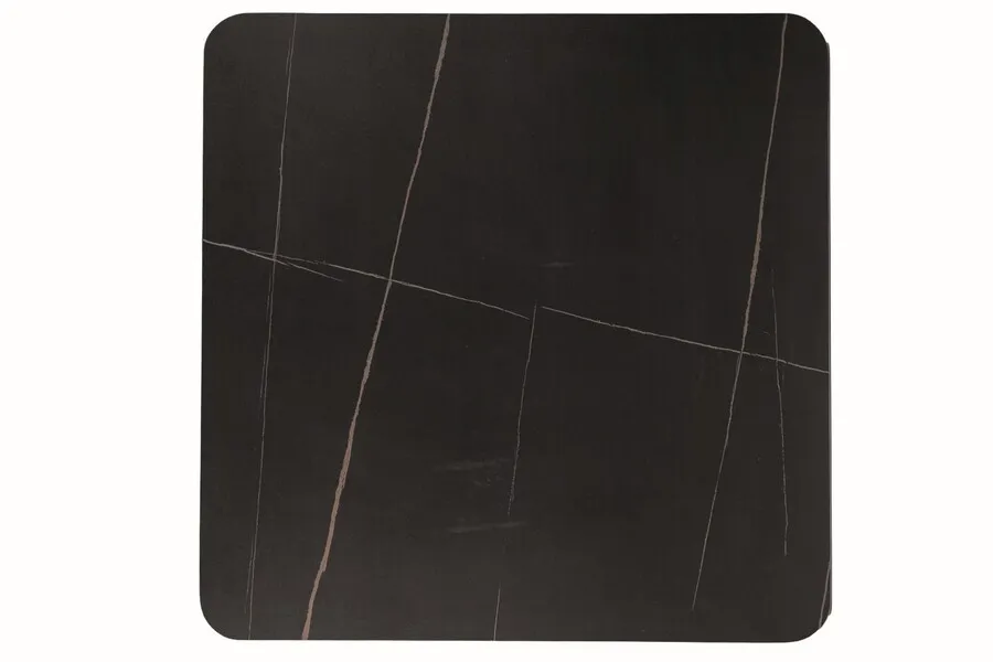 Stół ESPERO II 80x80 - czarny marmur/czarny mat