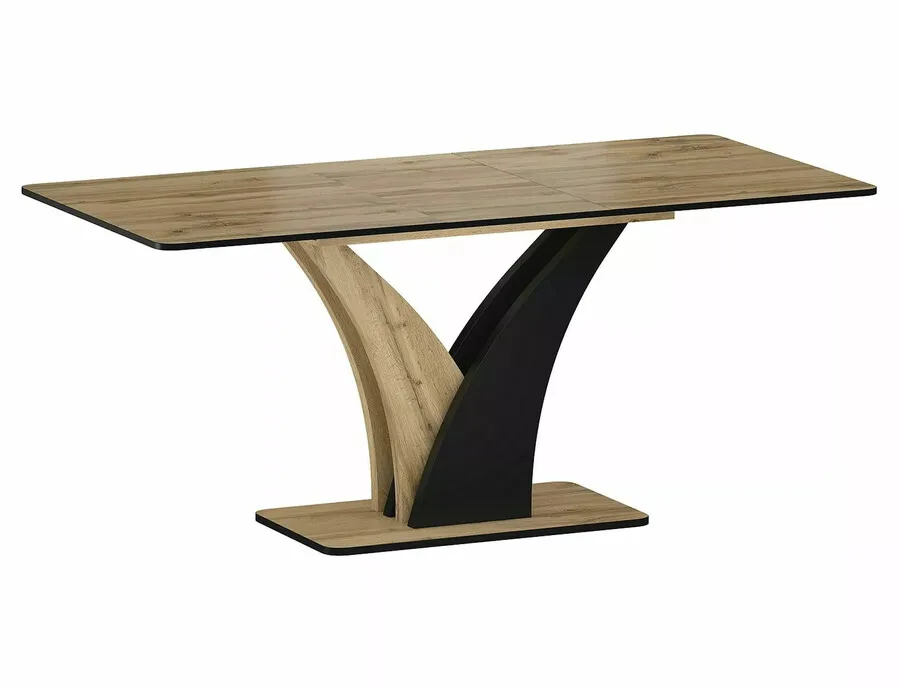 Stół rozkładany VENTO 120/160x68 - dąb artisan/czarny