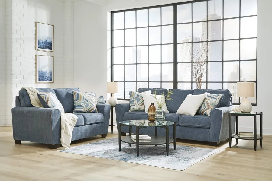 Sofa 3-osobowa CASHTON 4060538 - niebieski