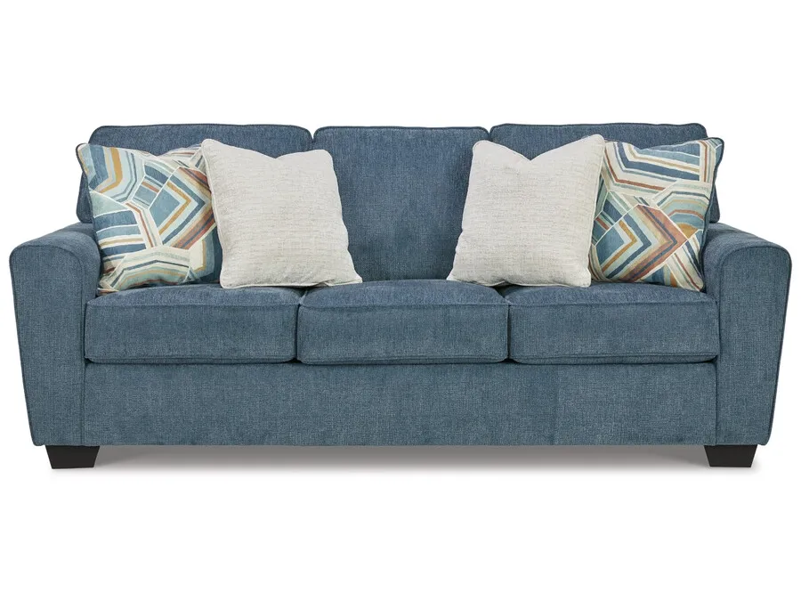 Sofa 3-osobowa rozkładana CASHTON 4060539 - niebieski