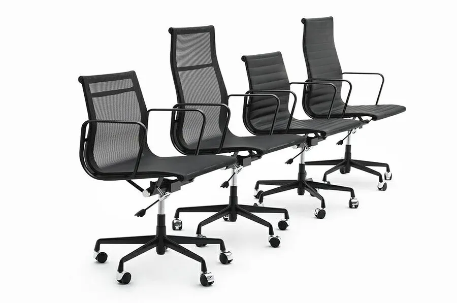 Fotel biurowy AERON PRESTIGE PLUS skóra naturalna - czarny