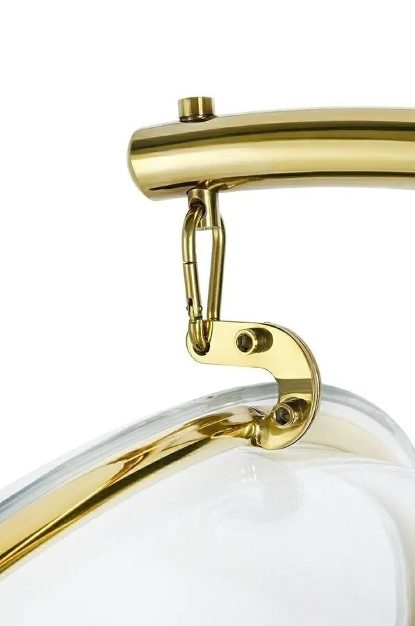 Fotel BUBBLE STAND GOLD Velvet - beżowy/złoty