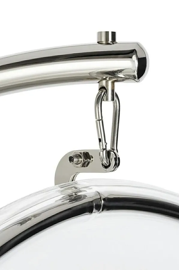 Fotel BUBBLE STAND VELVET - beżowy/srebrny
