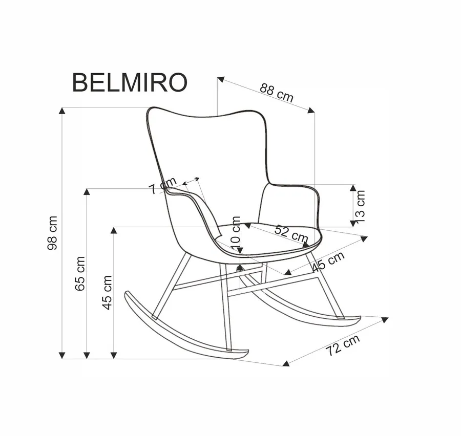 Fotel bujany BELRMIRO - kremowy