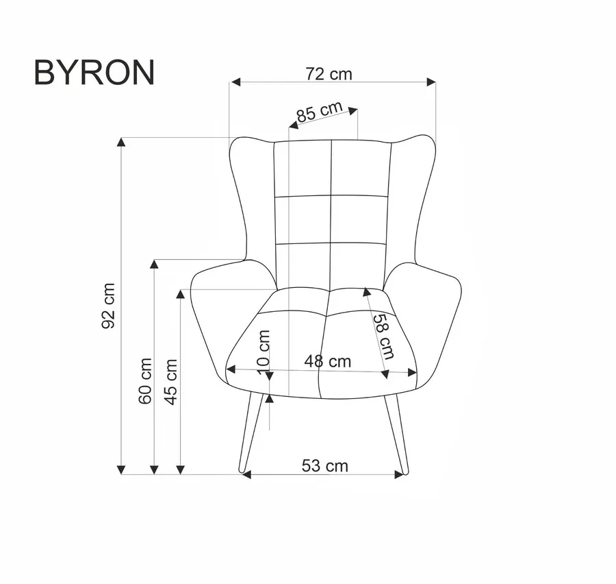 Fotel wypoczynkowy BYRON - beżowy