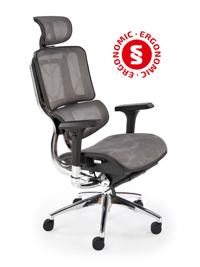 Fotel ergonomiczny ETHAN - popielaty