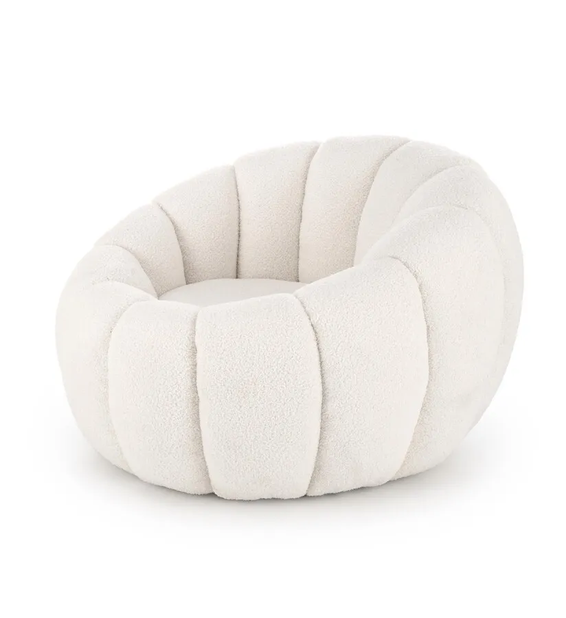 Fotel GASPAR - boucle kremowy