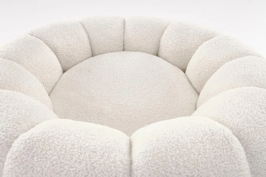 Fotel GASPAR - boucle kremowy