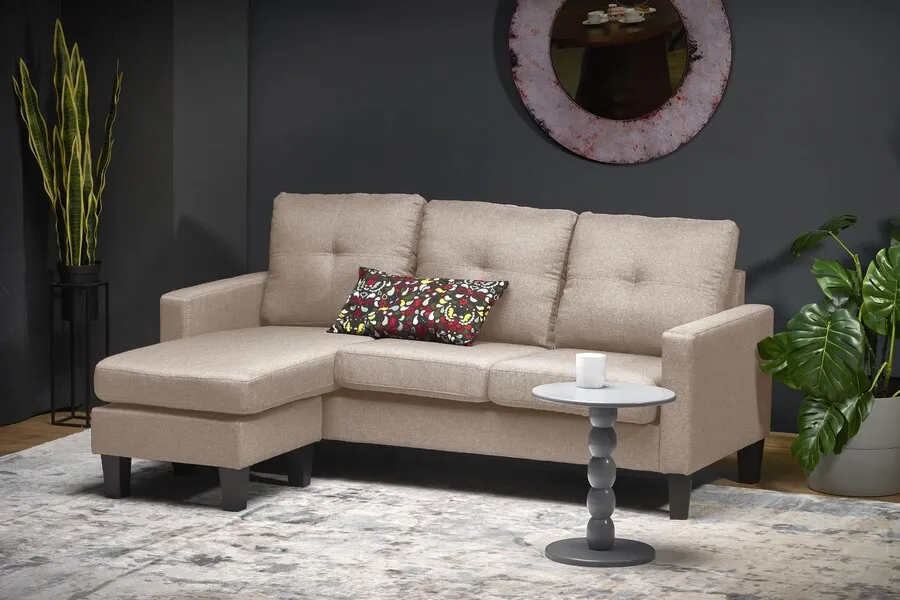 Sofa z podnóżkiem GERSON - beżowy