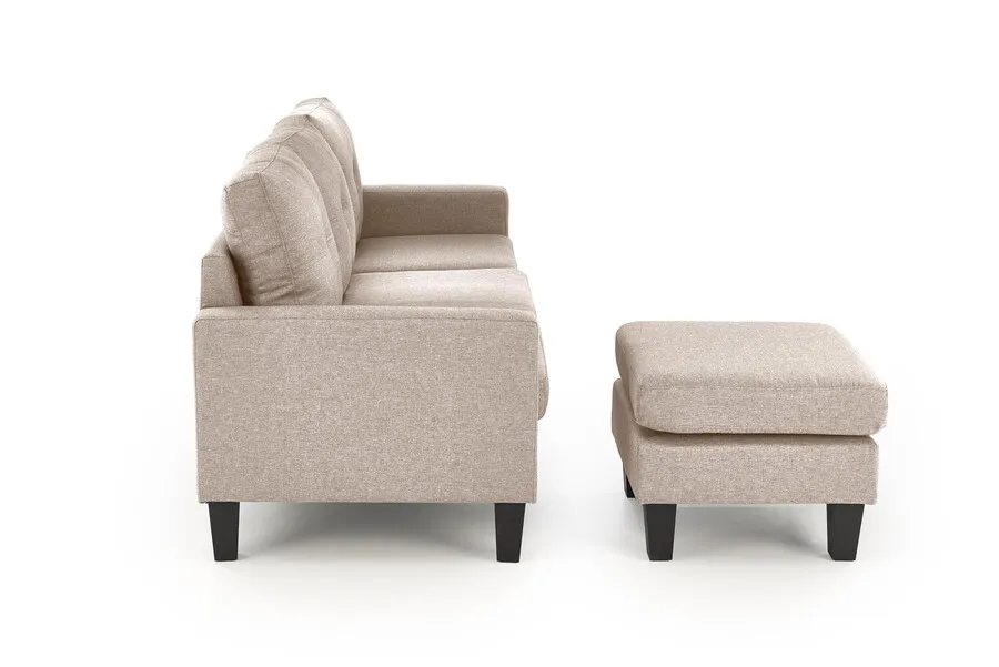 Sofa z podnóżkiem GERSON - beżowy