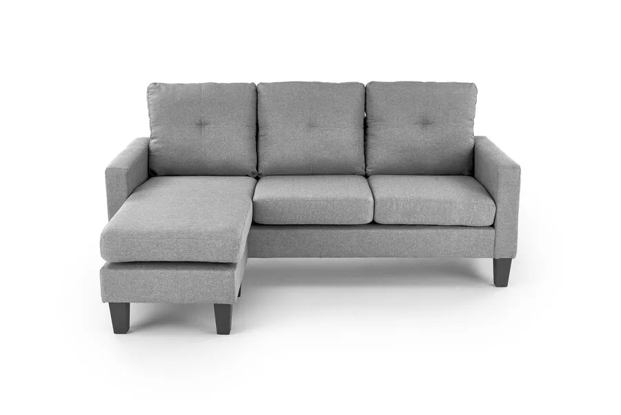Sofa z podnóżkiem GERSON - popielaty