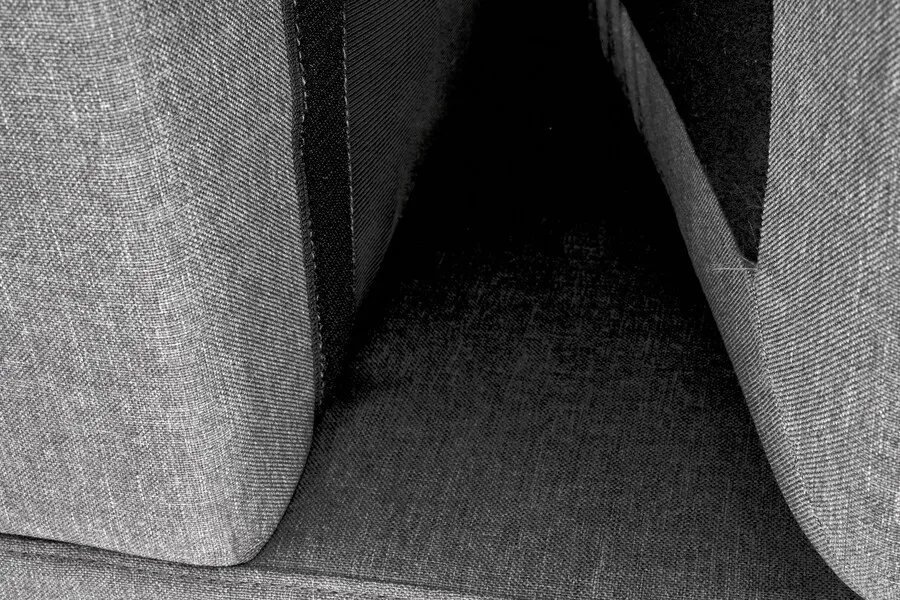 Sofa z podnóżkiem GERSON - popielaty