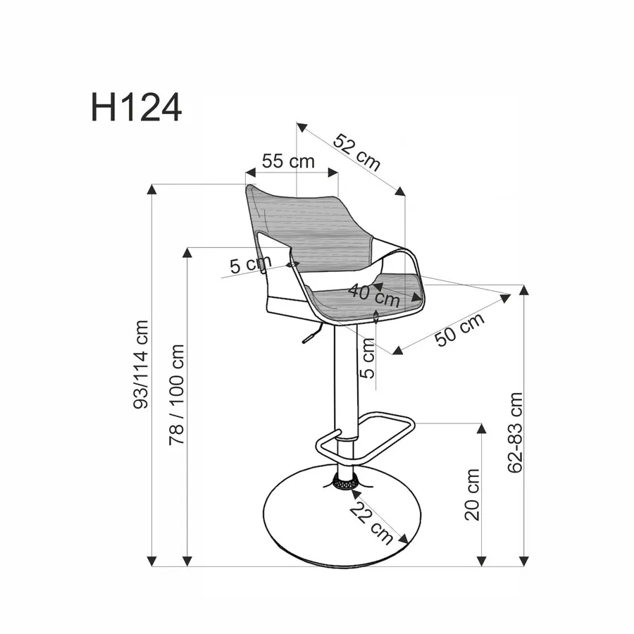 Hoker H124 - czarny/orzech