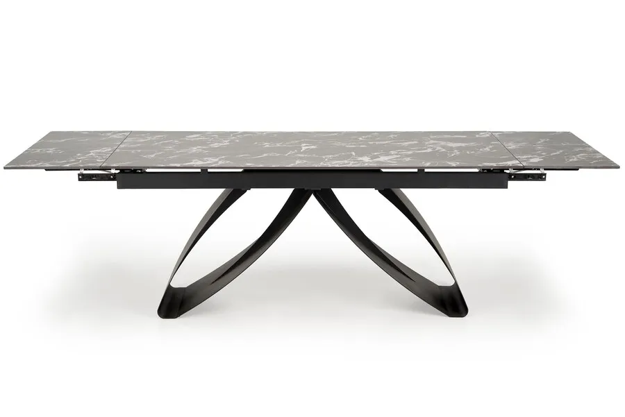 Stół rozkładany HILARIO 180-260x90 - czarny marmur/czarny