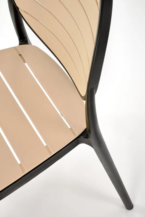 Krzesło z tworzywa K529 - naturalny/czarny