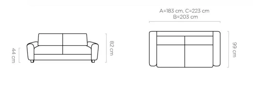 Sofa rozkładana CAPRI 140