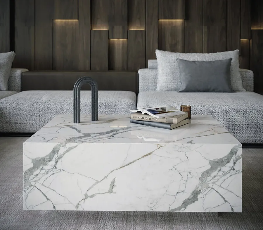 Marble Eternal Gold Stolik kawowy ze spieku ICON 90x60