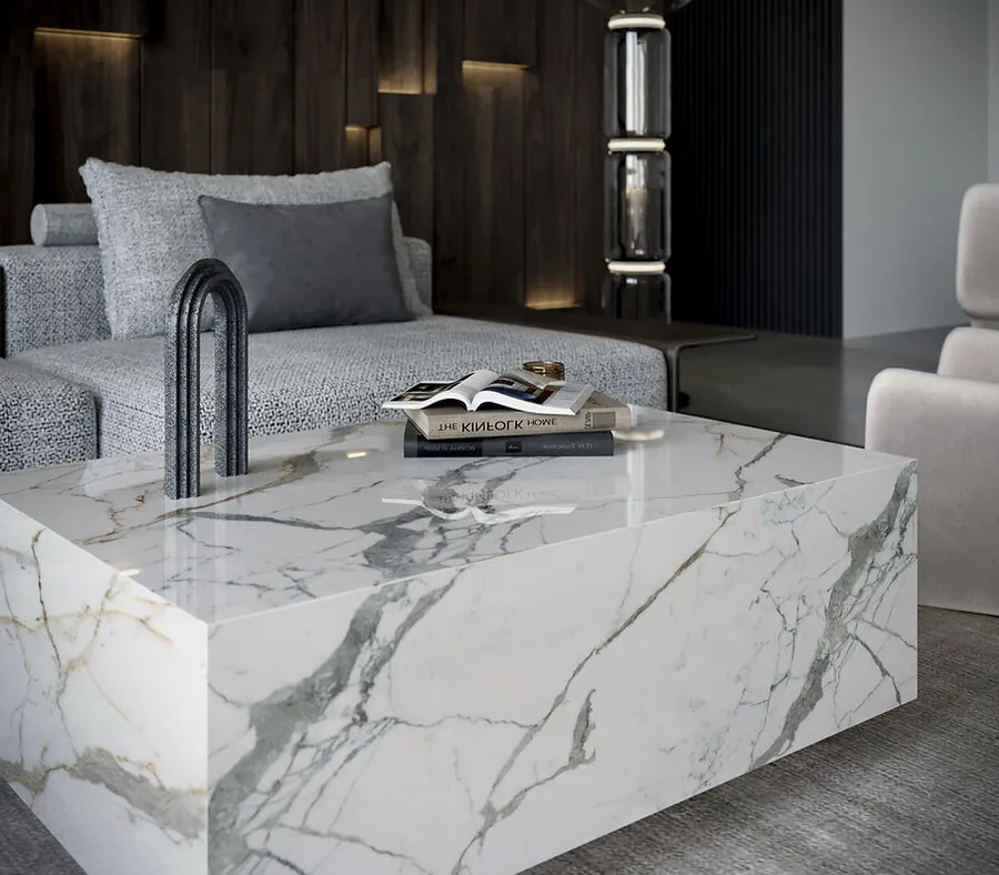 Marble Eternal Gold Stolik kawowy ze spieku ICON 90x60