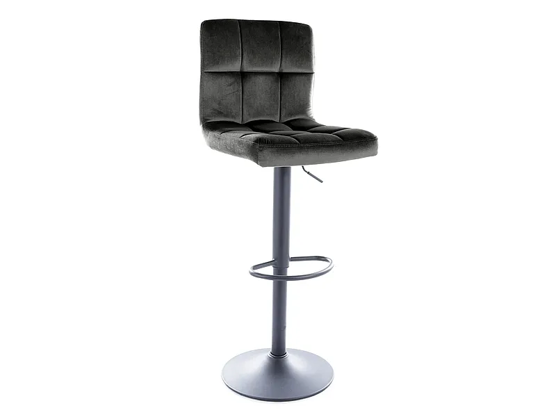 Hoker tapicerowany welurowy C105 Velvet - czarny Bluvel 19