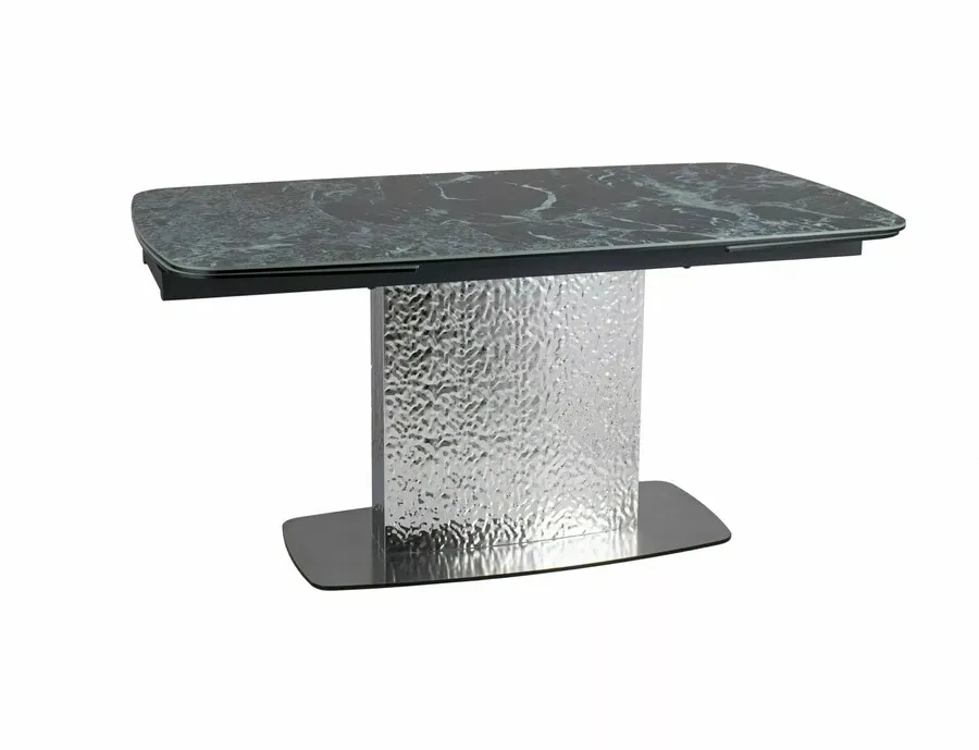 Stół rozkładany MONCLER CERAMIC VERDE ALPI (160-240)X90 - morski-czarny mat/ stal nierdzewna