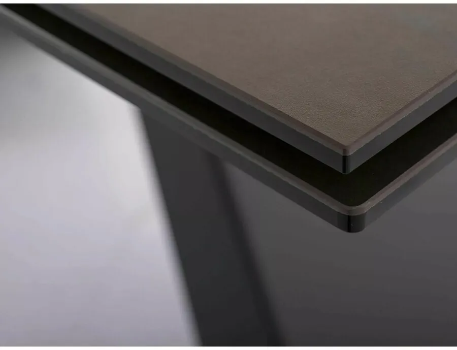 Stół rozkładany WESTIN CERAMIC Ossido Bruno 160/240x90 - brązowy/czarny mat