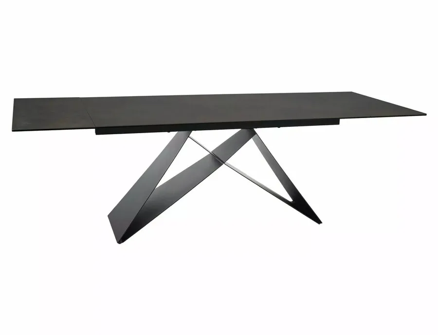 Stół rozkładany WESTIN CERAMIC Ossido Bruno 160/240x90 - brązowy/czarny mat