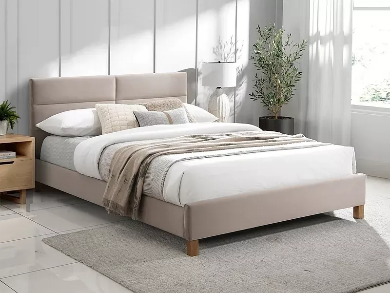 Łóżko SIERRA Velvet 120x200 - beżowy Bluvel 28