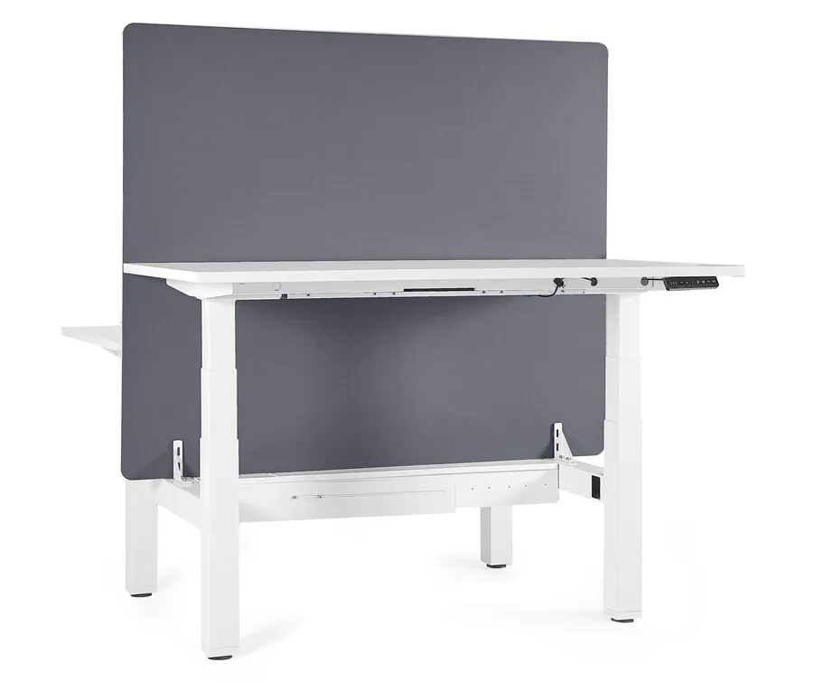 Biurko regulowane FIGHTER DOUBLE DESK 160x70 - biały