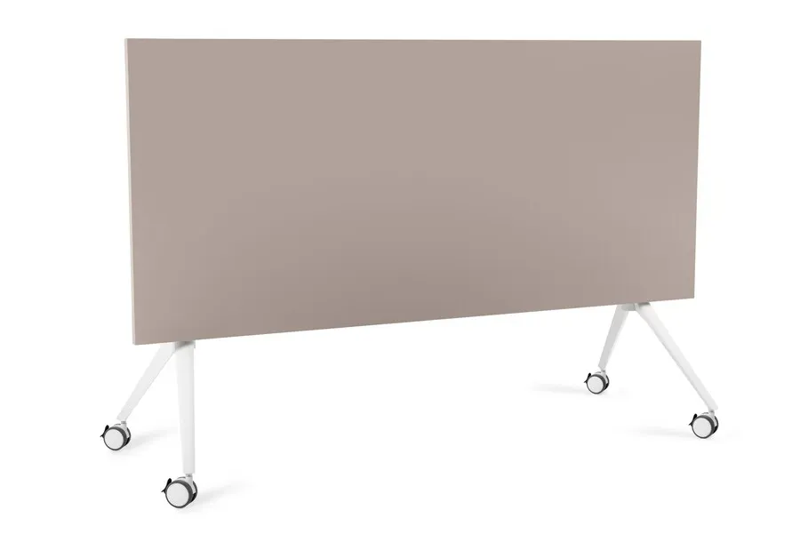 Biurko składane na kółkach CARL 180x80 - beżowy/biały