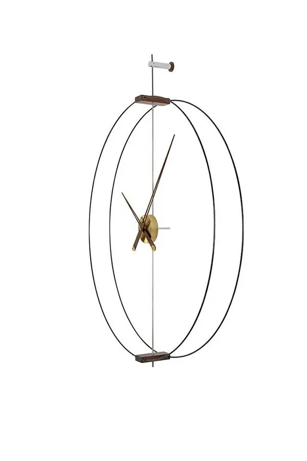 Zegar ścienny DOBLE RING 60 cm - czarny