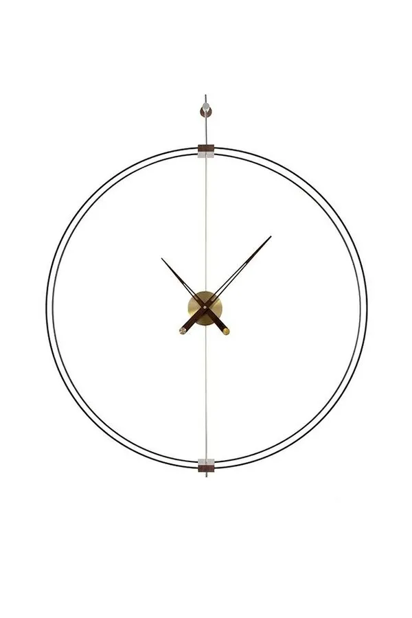 Zegar ścienny DOBLE RING 60 cm - czarny