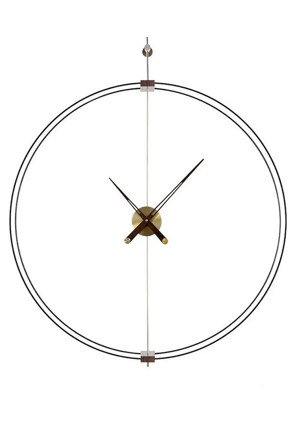 Zegar ścienny DOBLE RING 90 cm - czarny