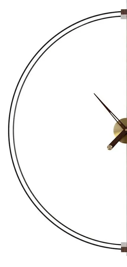 Zegar ścienny DOBLE RING 90 cm - czarny