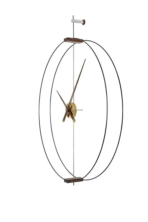 Zegar ścienny DOBLE RING 90 cm - czarny