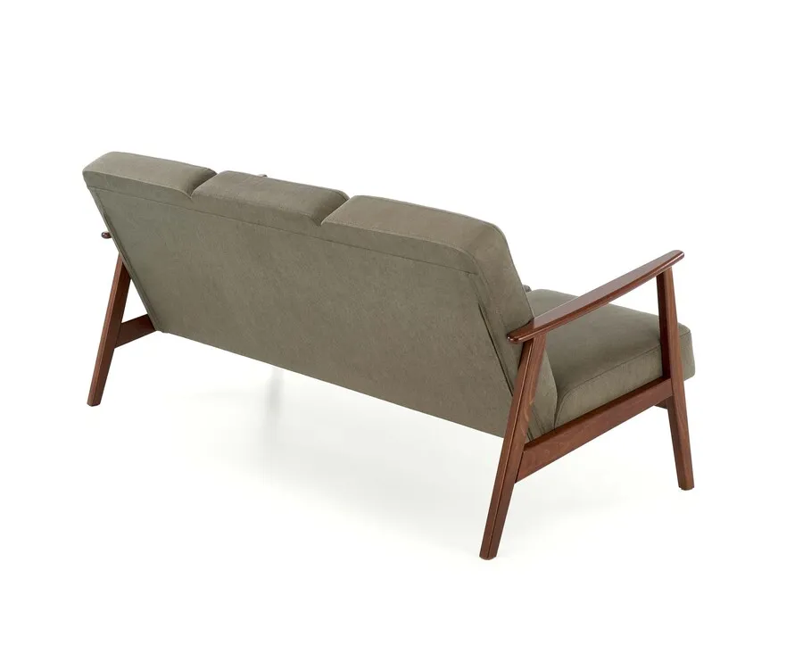 Sofa 3-osobowa MILANO 3S - oliwkowy/ciemny orzech