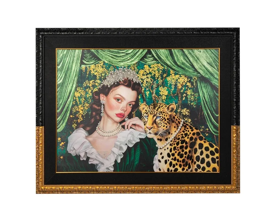 Obraz PEARLS LEOPARD 150x120