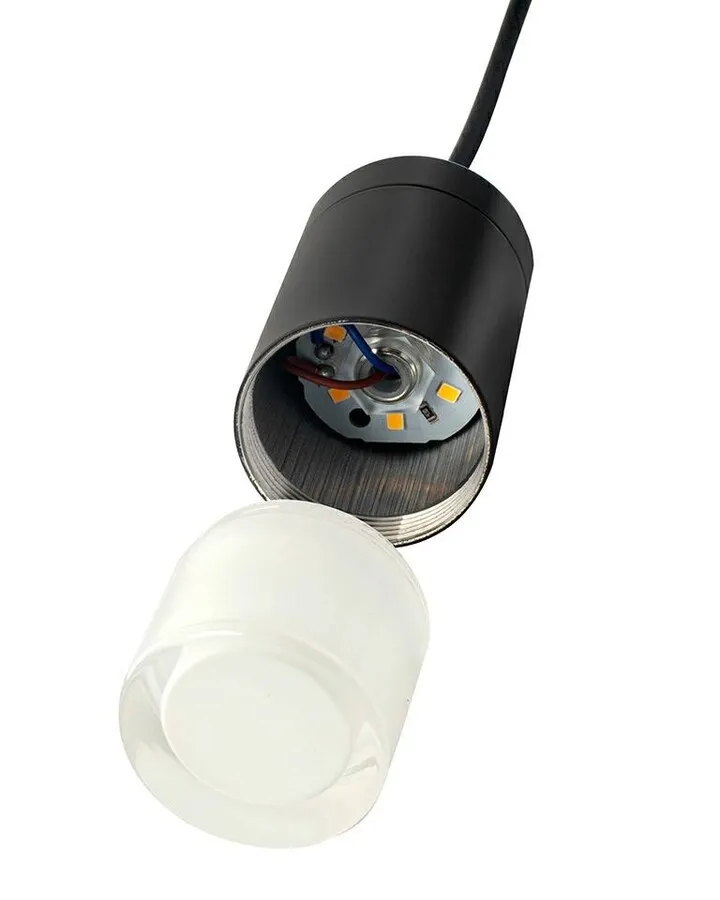 Lampa ścienna FLUSSO WALL 3 - czarny