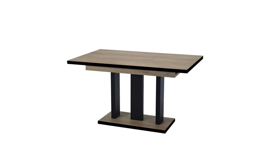Stół rozkładany APPIA BLACK 130/210x80 - dąb cremona torro