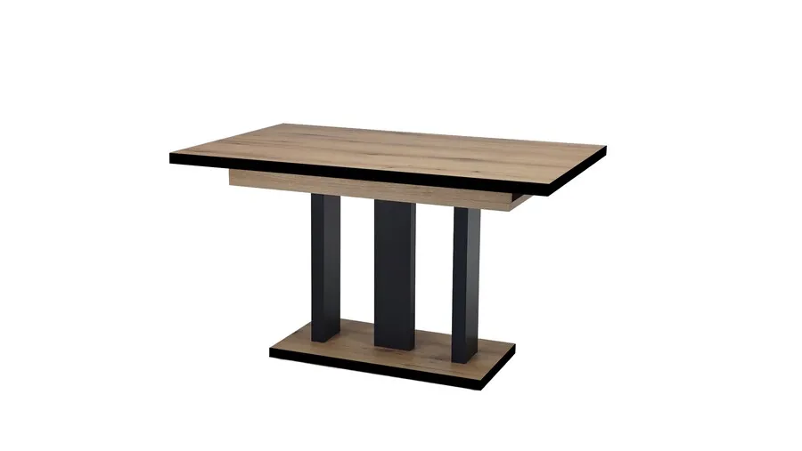 Stół rozkładany APPIA BLACK 130/210x80 - dąb evoke
