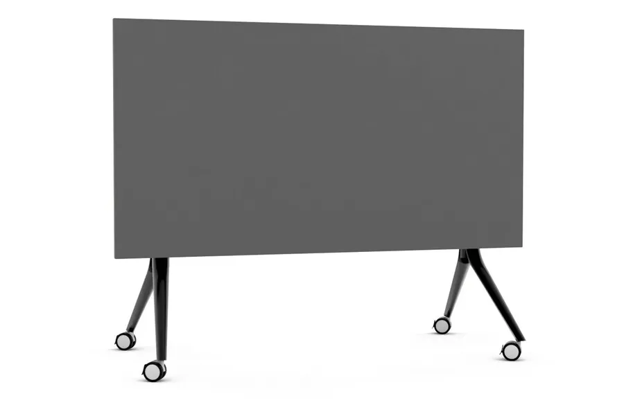 Biurko składane na kółkach CARL 150x80 - antracyt/czarny