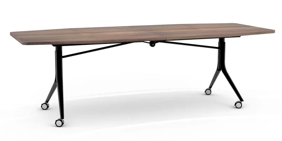 Stół składany na kółkach CARL TABLE 240x100 - orzech/czarny