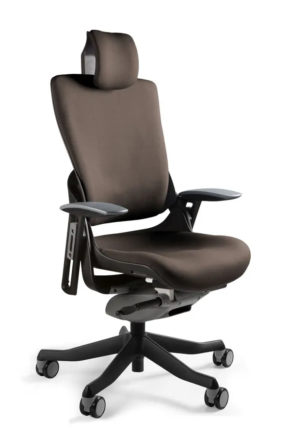 Fotel obrotowy WAU 2 tkanina - czarny/taupe BL409