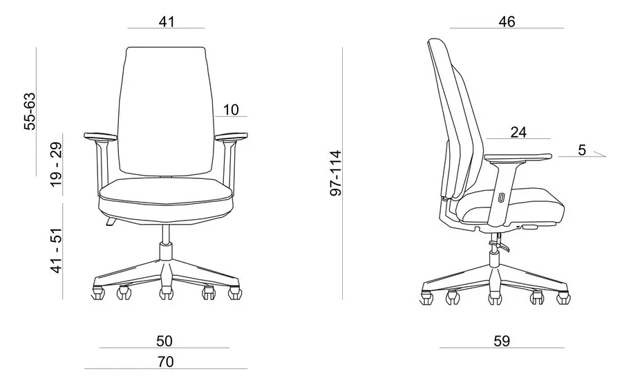Fotel biurowy WORK - oliwkowy BL411