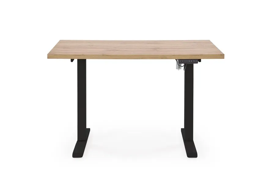Biurko z funkcją regulacji wysokości B54 - dąb artisan/czarny