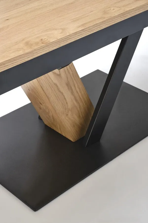 Stół rozkładany FANIS 160/220x90 - naturalny/czarny