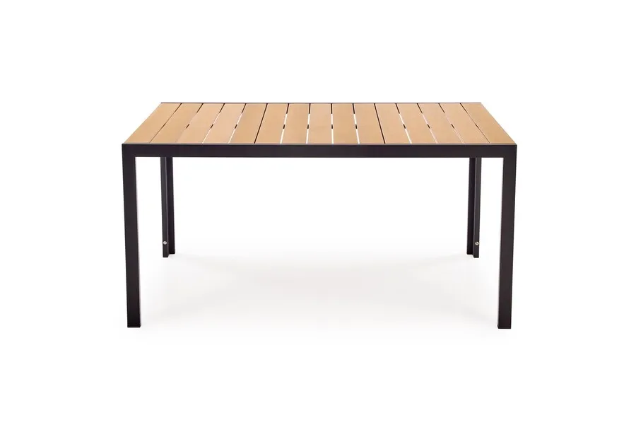 Stół ogrodowy FIERRO 150x90 - brązowy/czarny