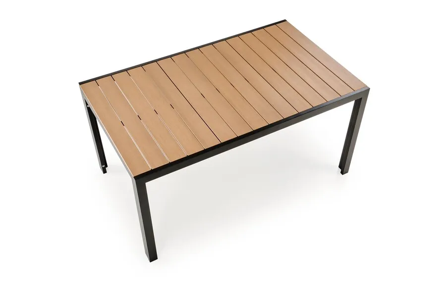 Stół ogrodowy FIERRO 150x90 - brązowy/czarny