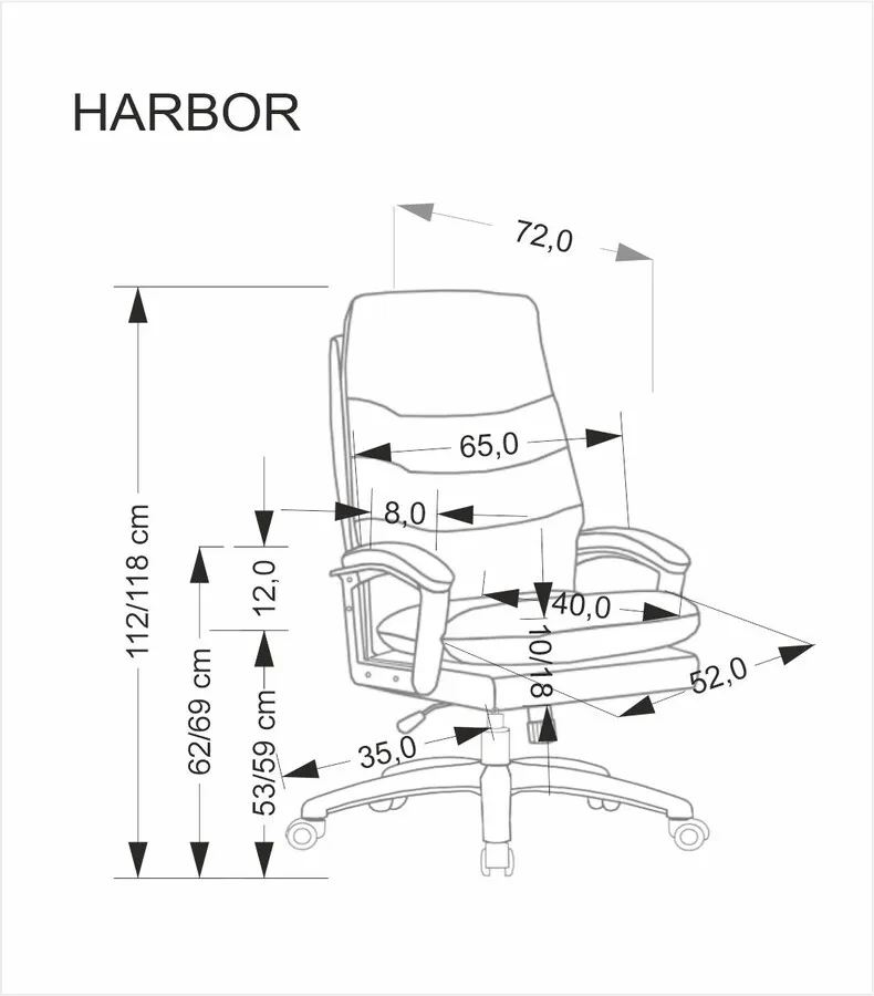 Fotel gabinetowy HARBOR - beżowy