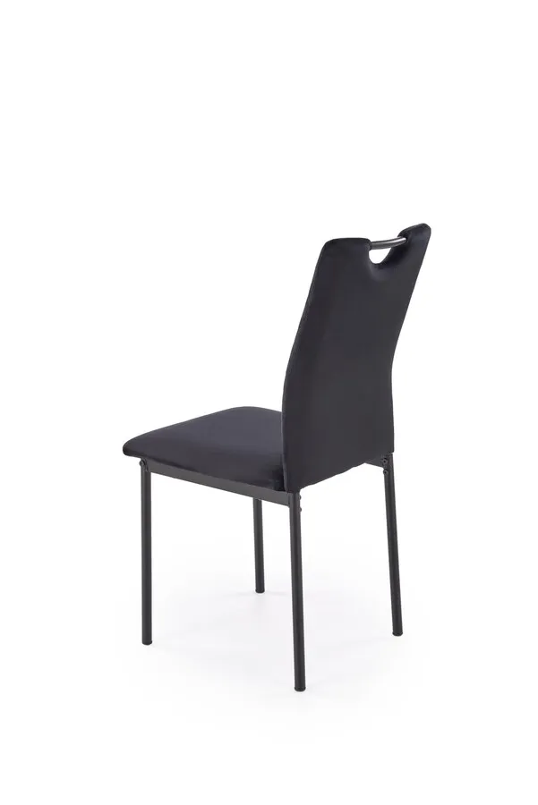 Krzesło welurowe K577 - czarny/czarny
